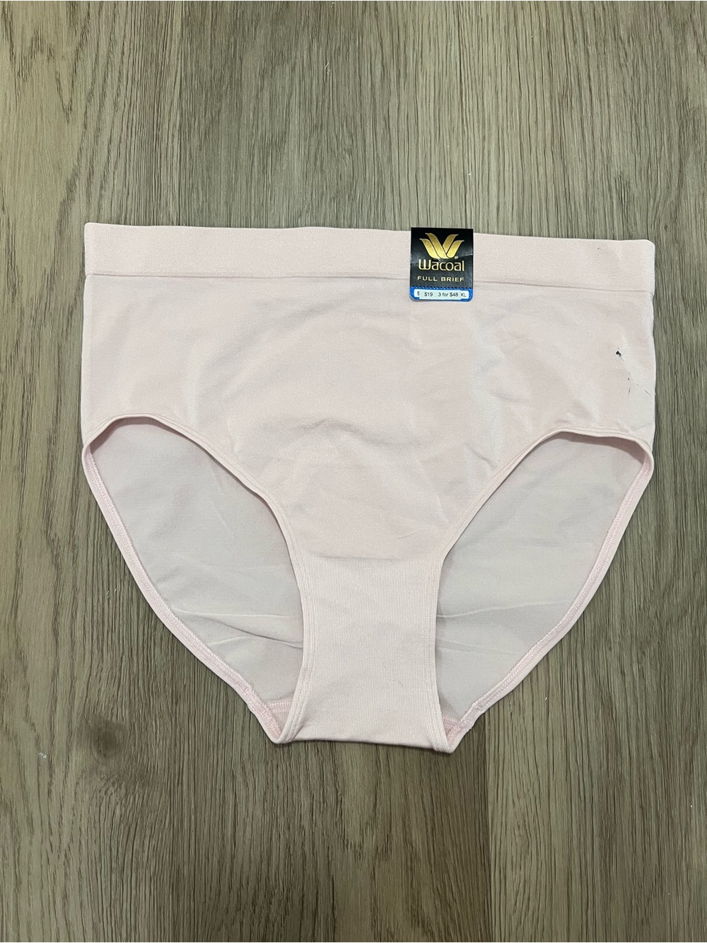 Wacoal B-Smooth Seamless Full Brief Panty Pink XL 8 NWT 838175